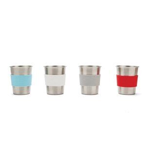 Red Rover Stainless Steel Kids Metal Tumbler Cups Set of 4 NEW